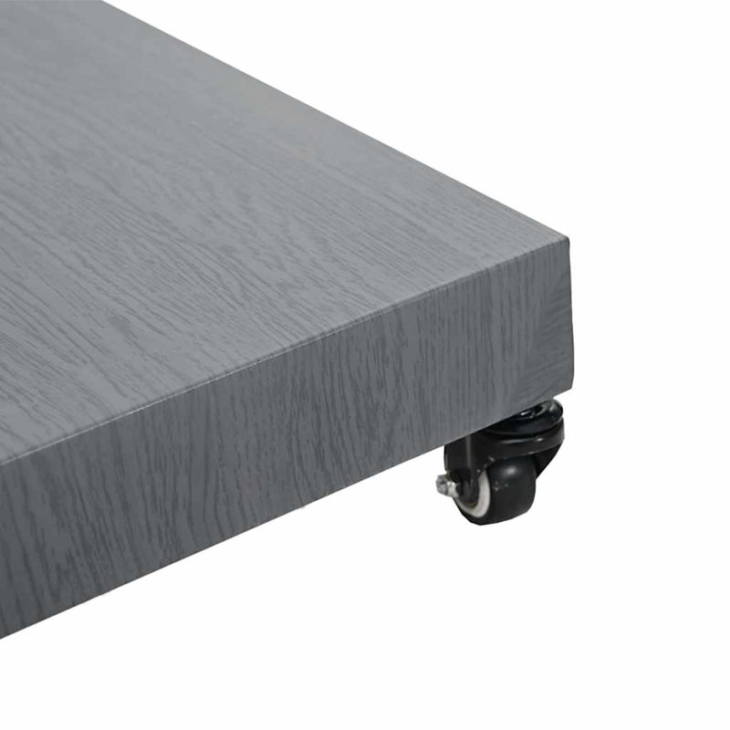 Steel Umbrella Base, Dark Wood