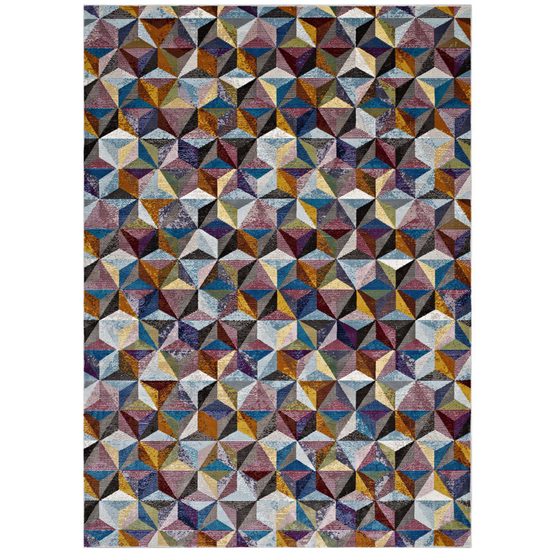 Modway Arisa ful Geometric Hexagon Mosaic Area Rug, Rectangle 5'3" x 7'6"