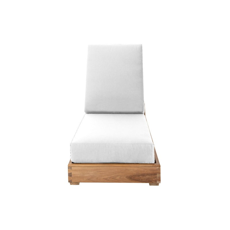 Chatsworth Outdoor Teak Chaise Lounge, White