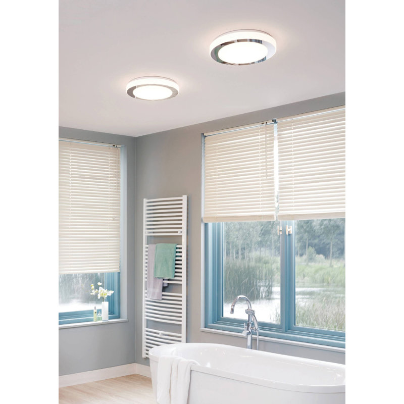 Mccluney Plastic LED Flush Mount, 3" H x 11.8" W x 11.8" D