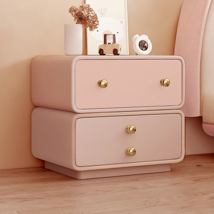 Monigue Luxury Bedroom Bedside Table Drawers Modern Living Room Home, Pink
