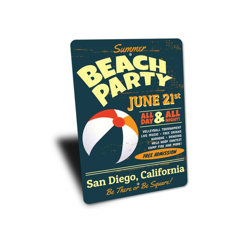 Plaque en aluminium Favorite Beach, H 18 po x l 12 po x P 0,06 po