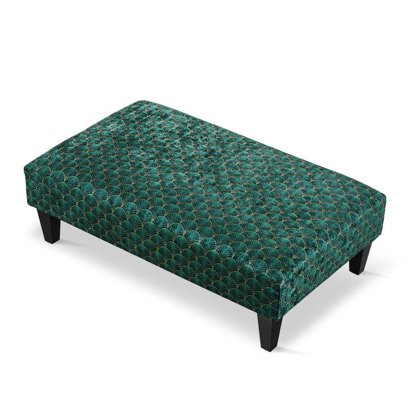 Armadillo 80cm Wide Velvet Rectangle Ikat Cocktail Ottoman