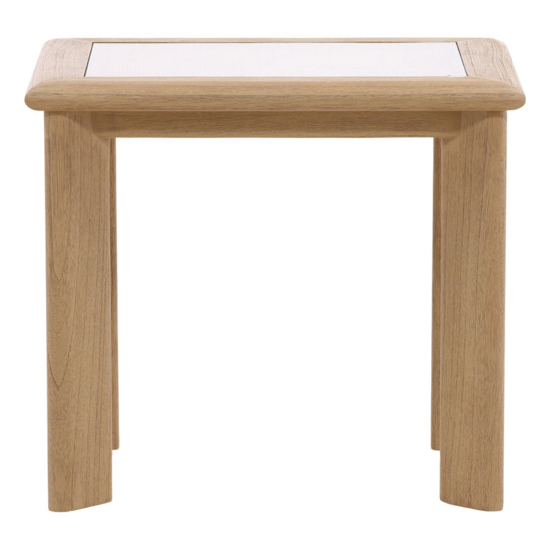 Keenan Mindi Wood End Table, Natural