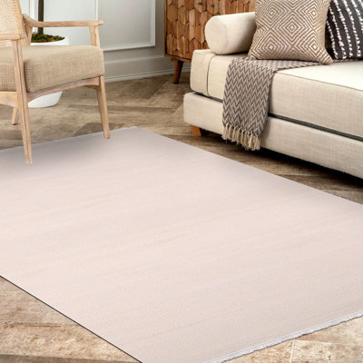 Tapis crème moderne antidérapant lavable à la machine