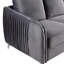 Causeuse moderne chic en velours gris Tisa-122255399