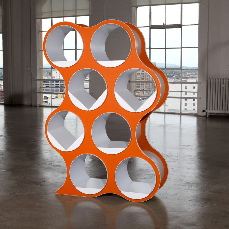 Bibliothèque géométrique BOLLA Pop, 8 tablettes, Tangerine