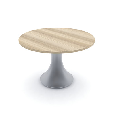 Parinka Round Conference Table with Metal Trumpet Base by Inbox Zero