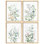 "Fleurs sauvages vertes, art floral moderne, impressions encadrées, affiches, petit art mural pour la salle de bain" - 4 pièces