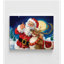 Renne de père Noël par Susan Comish, affiche animal d'hiver, affiche de père Noël traditionnel, décor de loft saisonnier, art mural plat festif