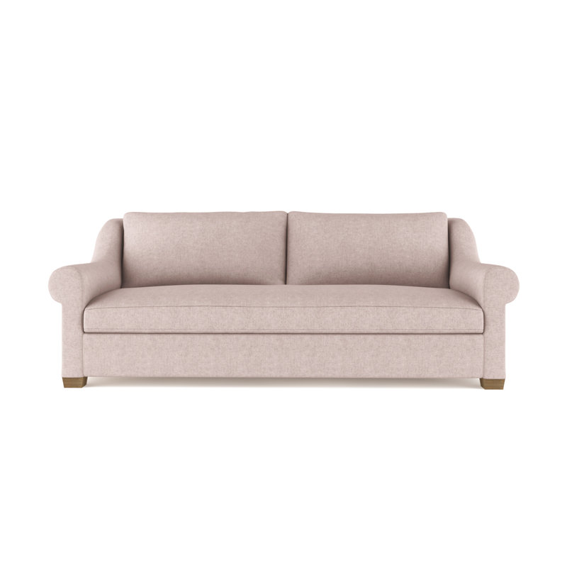 Canapé Thompson, H 32 po x l 84 po x P 41 po, Peluche velours rosé, Patiné