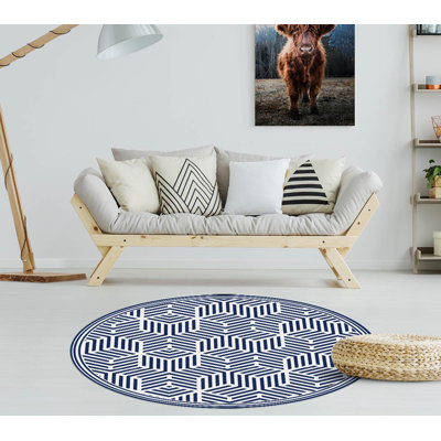 Orlie Non-Slip Geometric Indoor Doormat