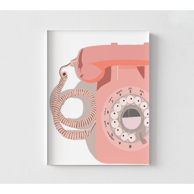 Téléphone rétro Kyle par Jen Bucheli, décor rose doux, décor de téléphone rétro, décor de téléphone classique Old School, décor de bureau rétro