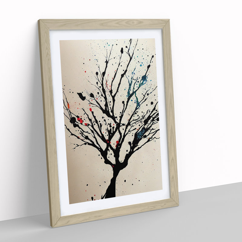 The Delightful Tree Abstract - Framed Print, Oak