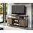 Rustic Oak & Black Finish TV Stand