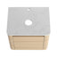 Meuble-lavabo mural 60 po avec lavabo d'art en céramique et 1 tablette de rangement, porte à fermeture en douceur, emballage KD, contreplaqué-1666641636