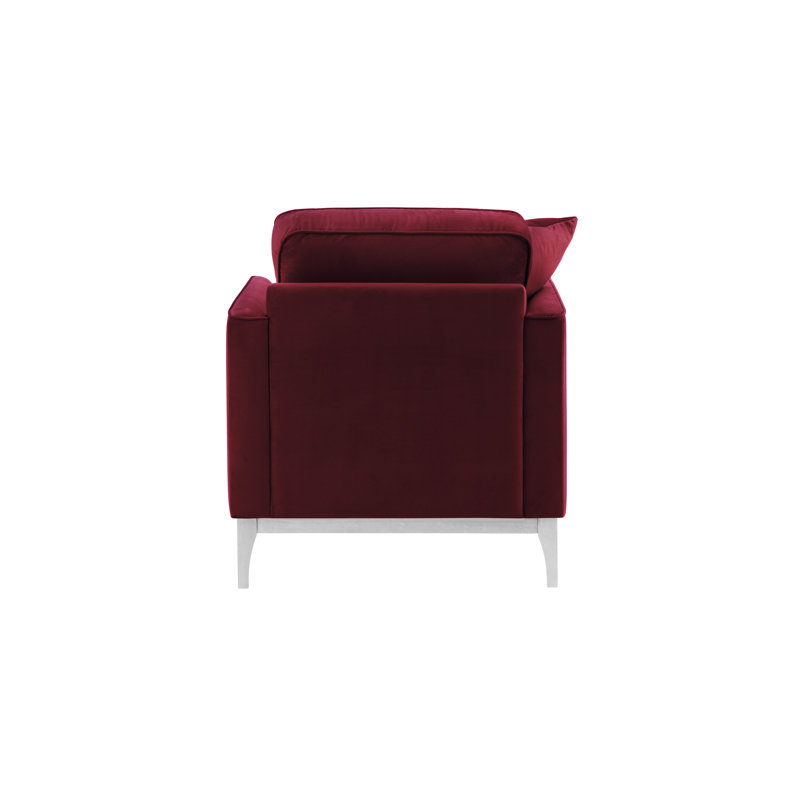 Jaar Upholstered Armchair, White, Red