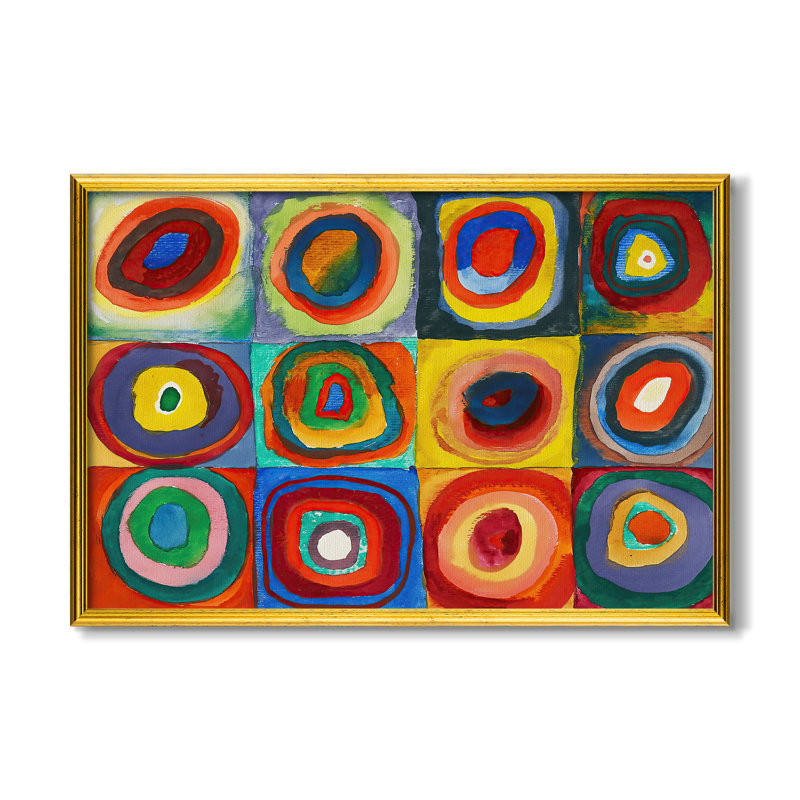 Color Study: Squares with Concentric Cercles, 1913 - Wassily Kandinsky - Toile encadrée sur mesure, 24x34 INNER SIZE