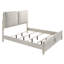 Lit Veda avec DEL, blanc perle, revêtement gris Boucle-112254030