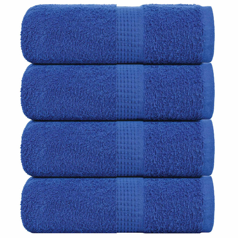 Sawiki 100% Cotton Bath Towels, Blue, Hand Towel - 4 Pack