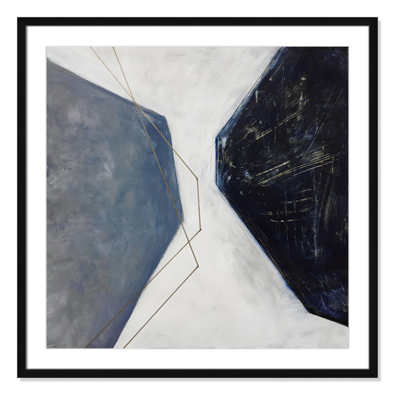 «Octagon Abstraction I Print» par Casa Fine Arts, Papier avec cadre simple noir, Oui, H 32 po x l 32 po x P 1,25 po