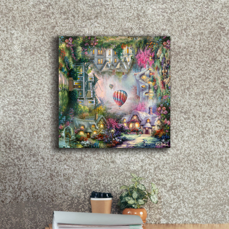 «Home» par Nicky Boehme, art mural sur toile, H 18 po x l 18 po