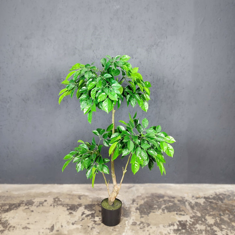 Artificial Treasure Tree, Happiness Tree, Radermachera Sinica Plant, Faux Tree, 45" H x 25" W x 25" D