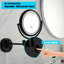 Miroir de meuble-lavabo mural de 8 po à DEL avec extension de 12 po, noir mat, grossissement 1 / 3X, rotation de 360 degrés, bouton étanche, appareil de salle de bain 8 po 12 po pour la maison