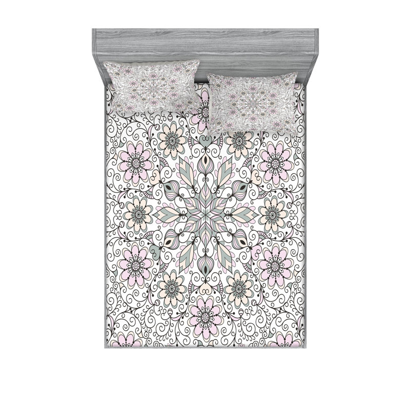 Ensemble de draps et taies décoratives Ambesonne, Ensemble de draps pour grand lit + 1 drap-housse +