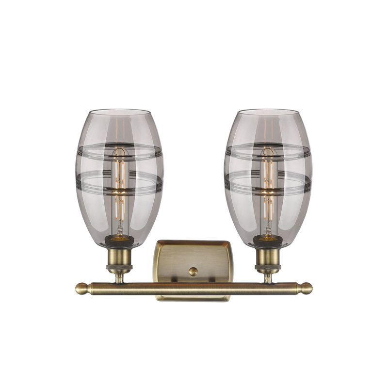 Bettylou 2 - Light Dimmable Vanity Light, Light Smoke, Antique Brass
