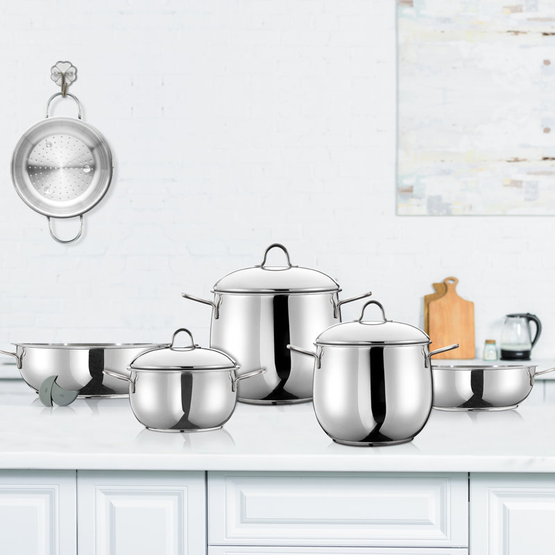 ARIMI Bella 9-Piece Italian Stainless Steel Cookware Set