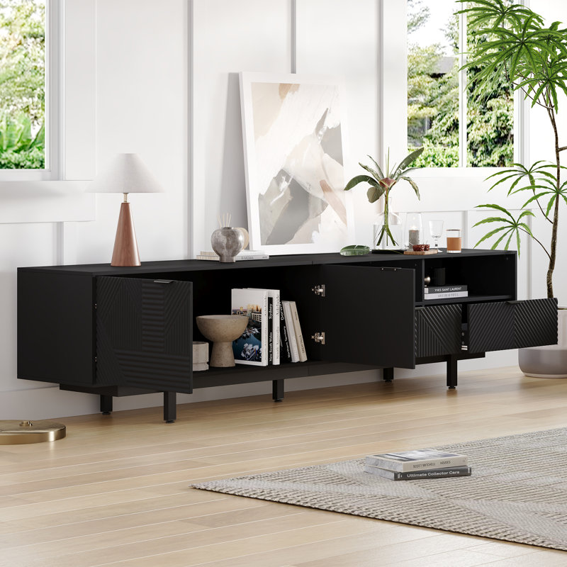 TV Stand for TVs up to 88", Black