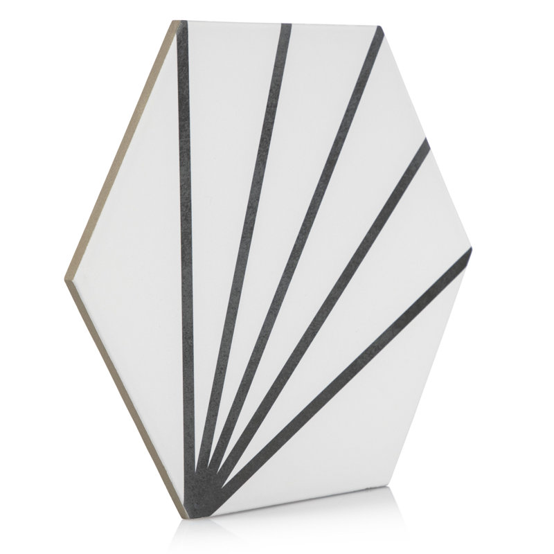 Sun Stripe Hexagon Dark Gray, Light Black