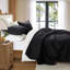 Ensemble de couvre-lit matelassé en microfibre à motif floral-124308865-124308877