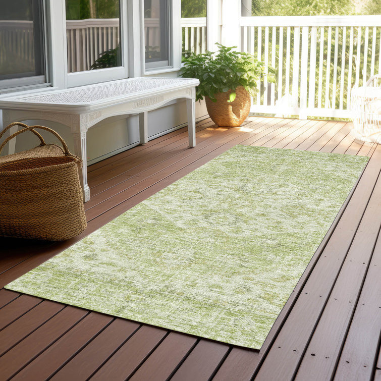 Machine Washable Indoor/Outdoor Chayden ACN1104 Sage Rug