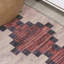 Tapis rouge / ivoire Zed Modern Trellis Kilim-1420613512