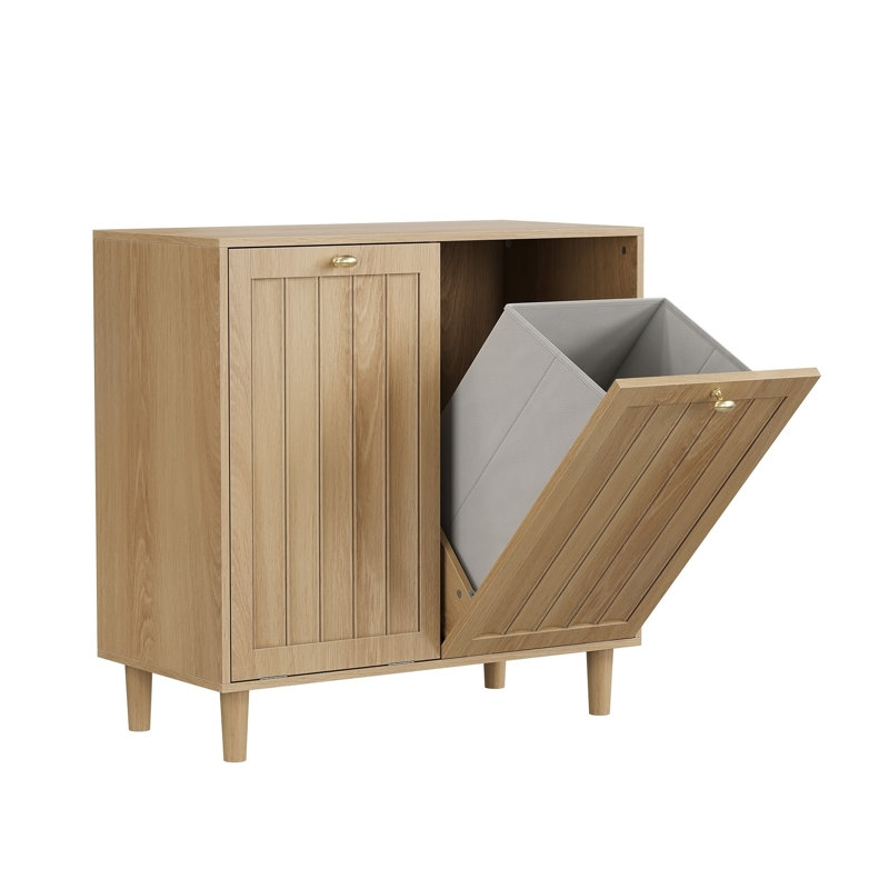 Panier à linge incliné avec panier intérieur amovible