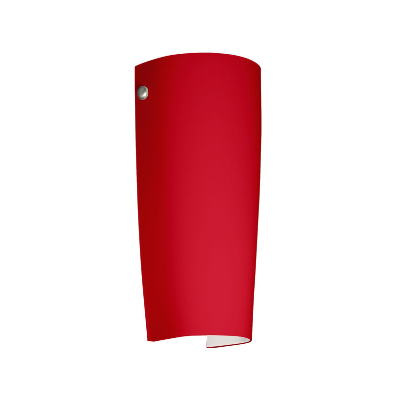 Tomas Flush Mounted Sconce, Satin Nickel, Ruby Matte