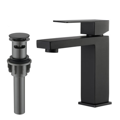 Single-Hole Single-handle Bathroom Faucet with Drain Assembly