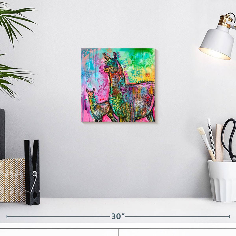 Brampt Psychedelic Llama, 10" H x 10" W