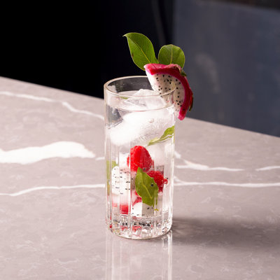Traze Tom Collins Crystal Cut Glasses 11.5oz (Set of 6)