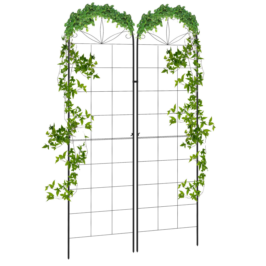Verdon 180cm H x 50cm W Metal Gothic Trellis Side Panel