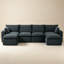 Canapé modulaire de 140 po, fauteuils rembourrés minimalistes modernes, canapé confortable en forme de U pour le salon, canapé d'angle à assise profonde, aucun assemblage requis-1667227153-1667227157