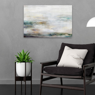 Misty Seascape Of Soft Reflections - Abstract Land And Seascape Oil Painting Abstract Seascape Art