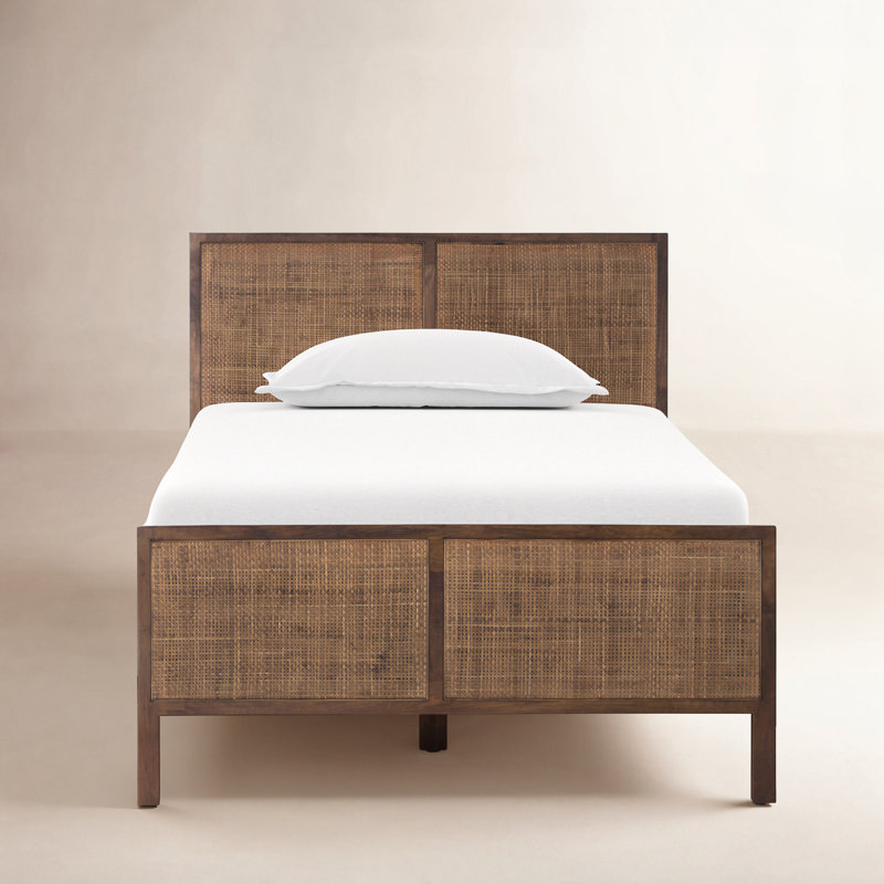 Nellie Cane Bed, Twin, Brown Wash