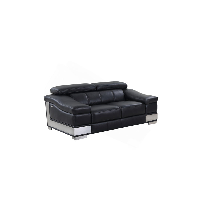 Top Grain Italian Leather Loveseat
