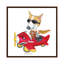 Corgi In Red Plane by Danny Gordon - Print on Canvas-1181069330-1181069334