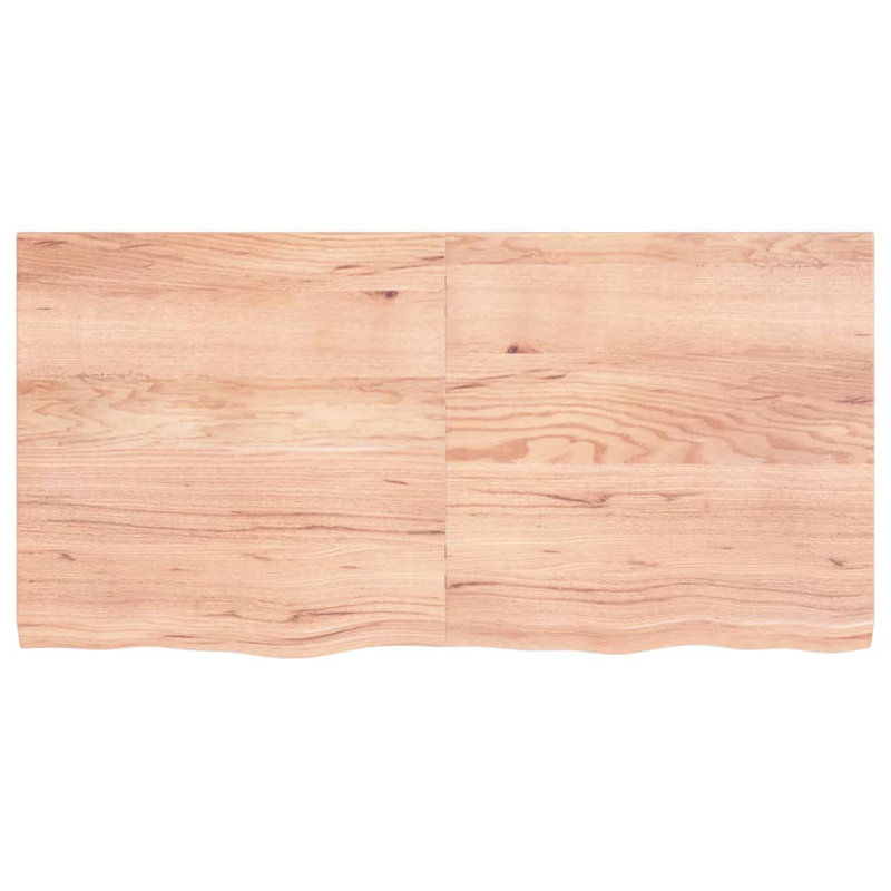 Tablette flottante en bois massif Harvans, H 1,6 po x l 47,2 po x P 23,6 po