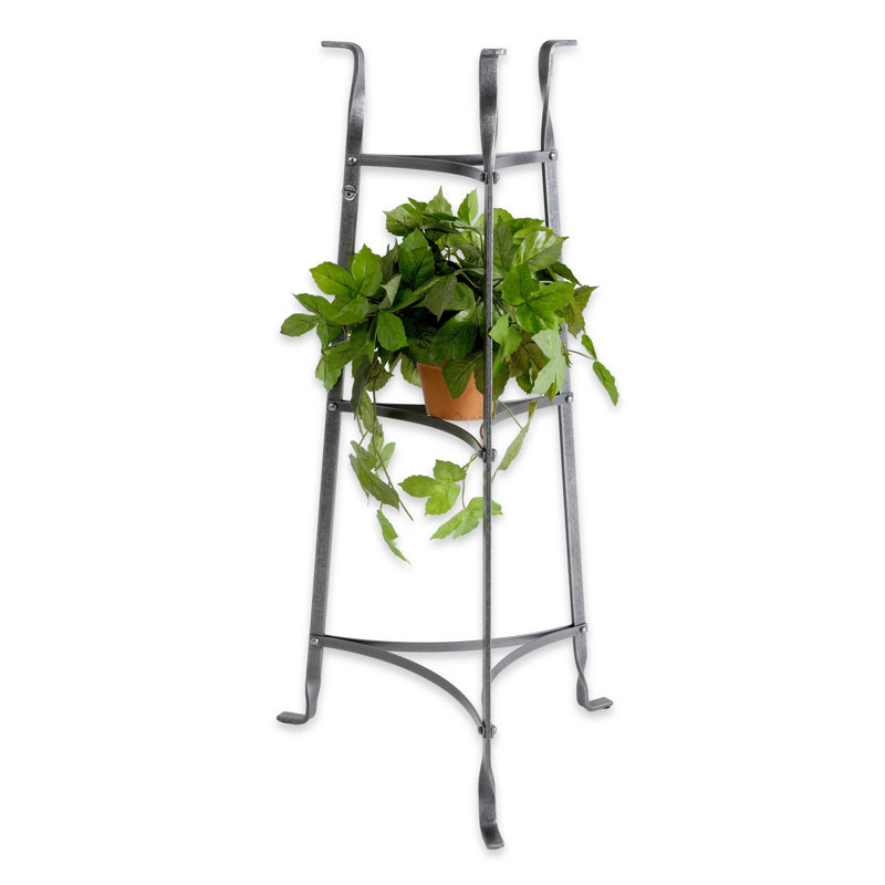 Handcrafted 3-Tier Designer Stand, Hammered Steel