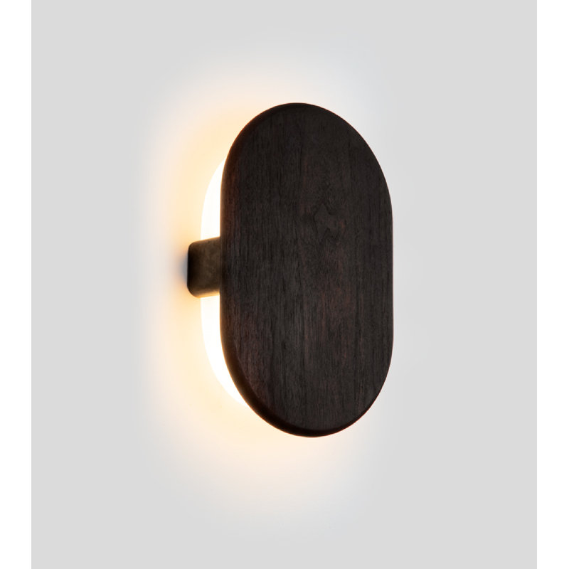 Tempus LED Flush Mount Sconce, 3000, Dark Walnut
